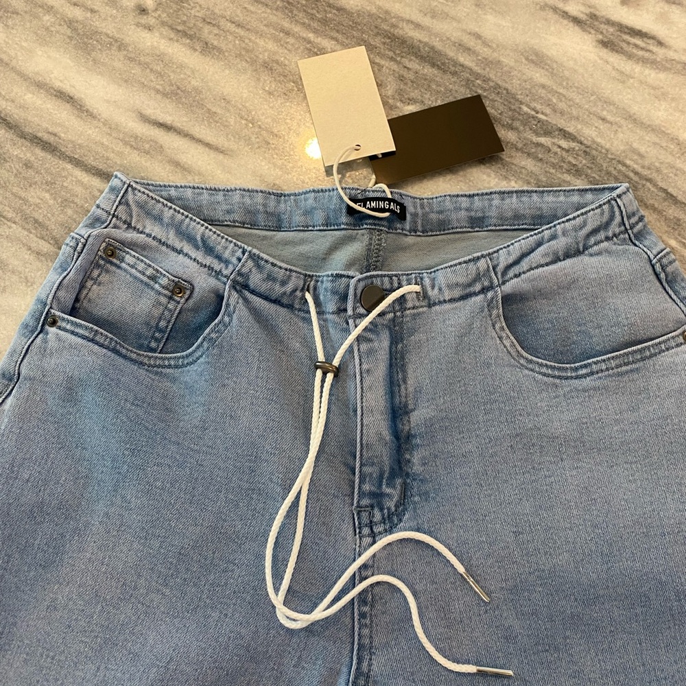 Mingau Light Blue Flare Jeans for Women